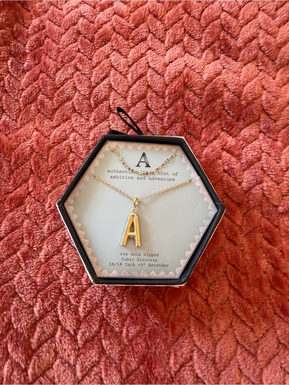 a new day Gold 'A' Initial Pendant Necklace